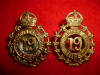 MM91 - 19th St Catherines Regiment Collar Badge Pair, 1904 issue